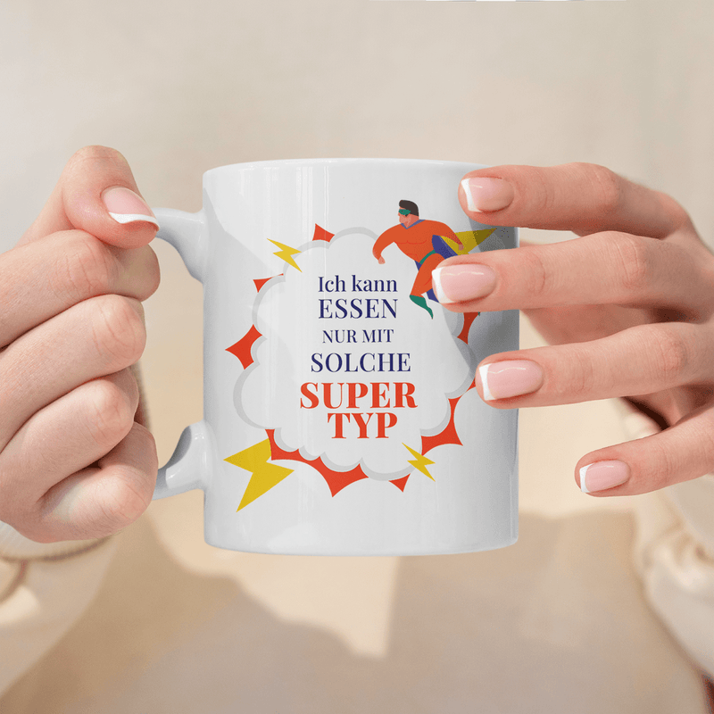 Super Typ - 1x bedruckte Tasse, personalisiertes Geschenk für Mann - Adamell.de