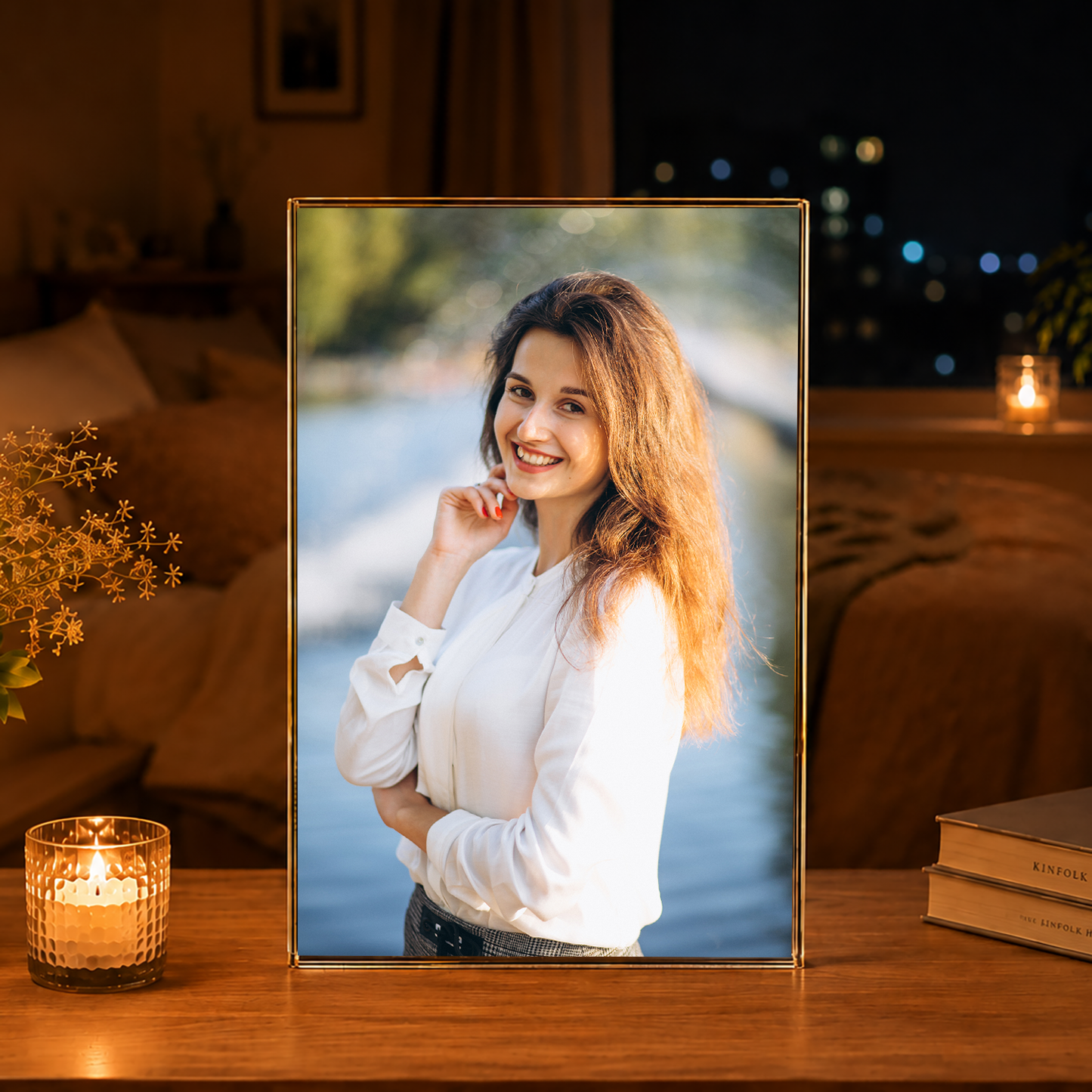 Foto einer Frau - Druck auf Glas, personalisiertes Geschenk für Frau