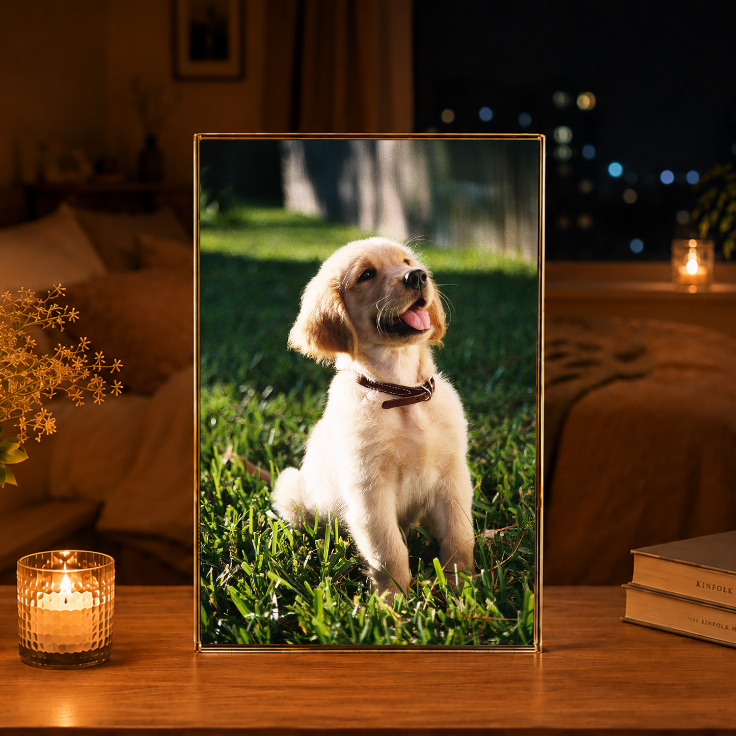 Foto des geliebten Hundes - Druck auf Glas, personalisiertes Geschenk