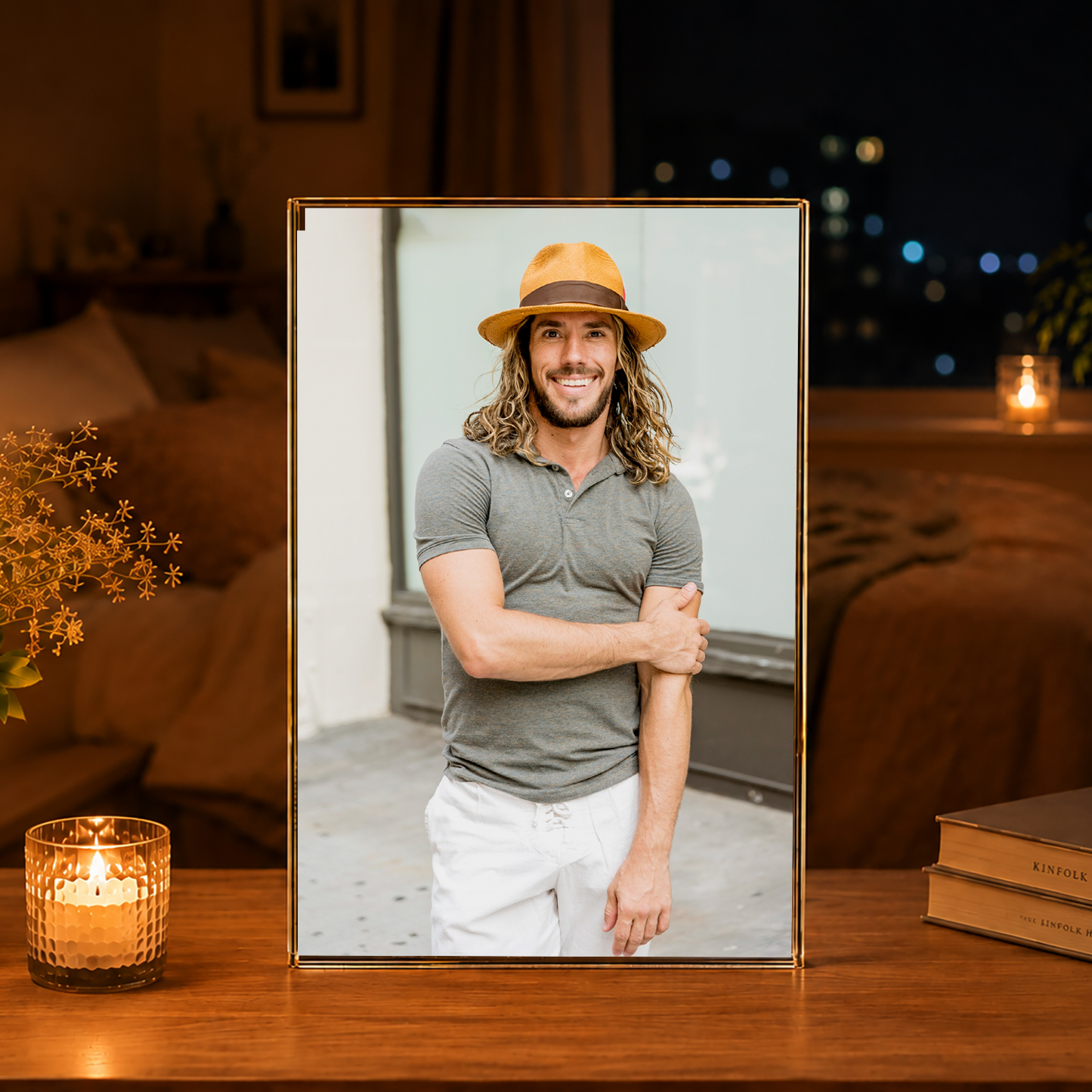 Männliche Fotografie - Druck auf Glas, personalisiertes Geschenk für Mann