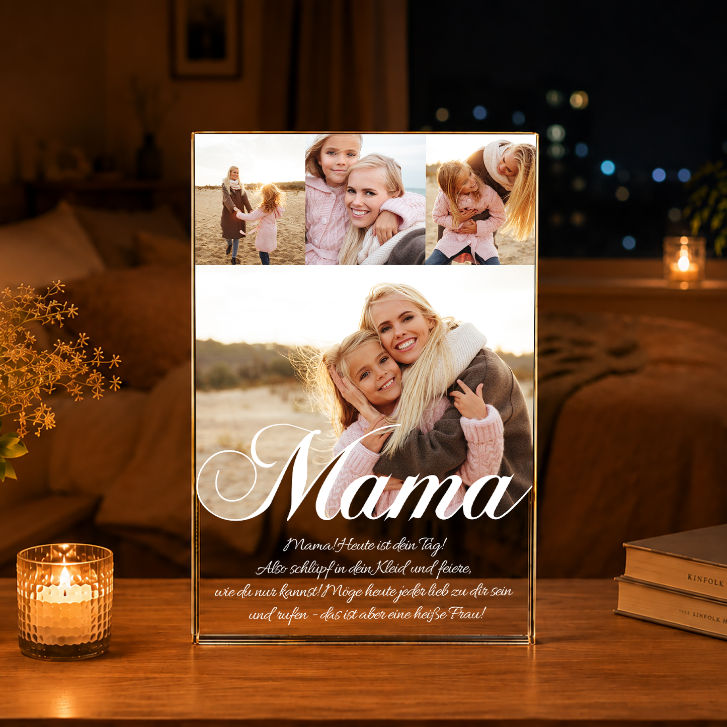 Es ist dein Tag, Mama! - Druck auf Glas, personalisiertes Geschenk für Mama