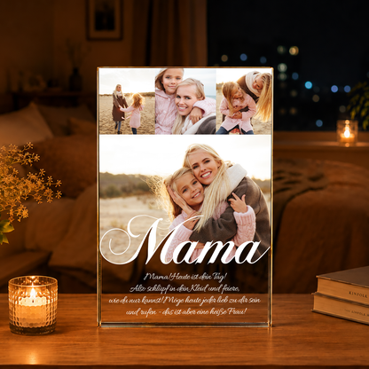 Es ist dein Tag, Mama! - Druck auf Glas, personalisiertes Geschenk für Mama