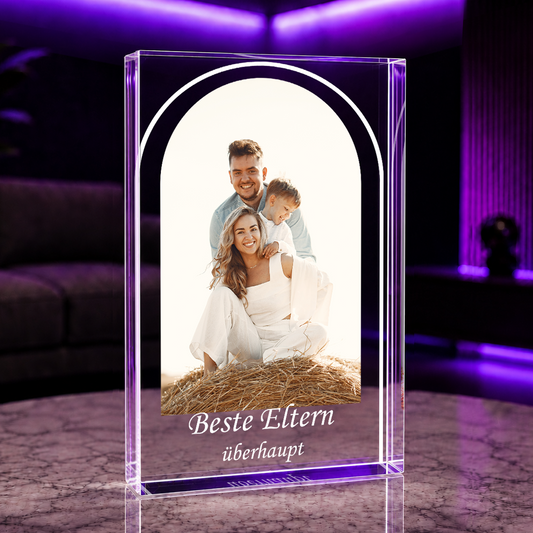 Eltern überhaupt- Druck auf Glas, personalisiertes Geschenk für Eltern