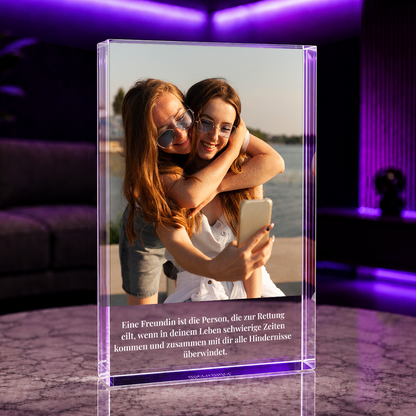 Ideale Freund - Druck auf Glas, personalisiertes Geschenk für Freund