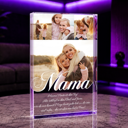 Es ist dein Tag, Mama! - Druck auf Glas, personalisiertes Geschenk für Mama
