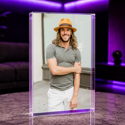 Männliche Fotografie - Druck auf Glas, personalisiertes Geschenk für Mann