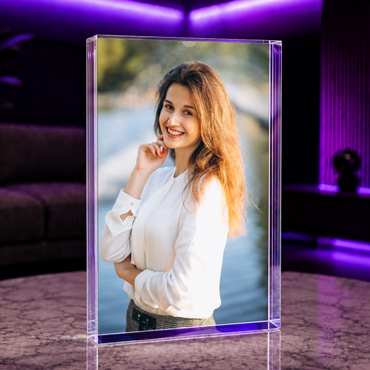 Foto einer Frau - Druck auf Glas, personalisiertes Geschenk für Frau