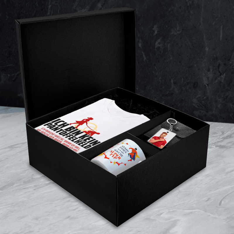 T-Shirt + Tasse + Schlüsselanhänger MANN - Geschenkbox, personalisiertes Geschenk für Mann - Adamell.de