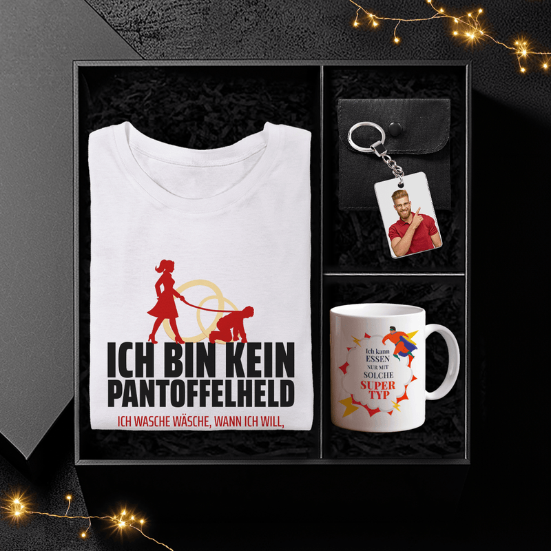 T-Shirt + Tasse + Schlüsselanhänger MANN - Geschenkbox, personalisiertes Geschenk für Mann - Adamell.de