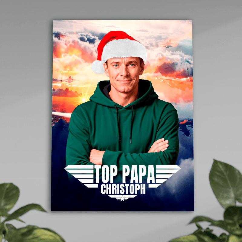 Top Papa - Poster, personalisiertes Geschenk für Papa - Adamell.de