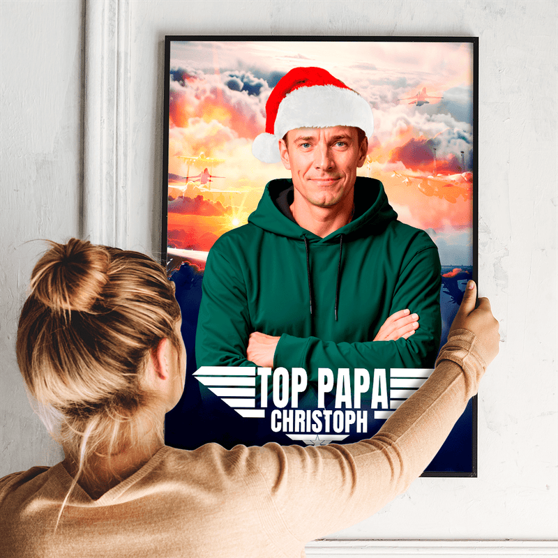 Top Papa - Poster, personalisiertes Geschenk für Papa - Adamell.de