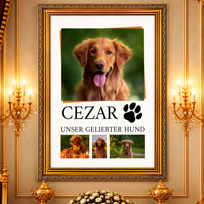 Fotocollage auf Leinwand Unser geliebter Hund — Geschenk für Hundebesitzer