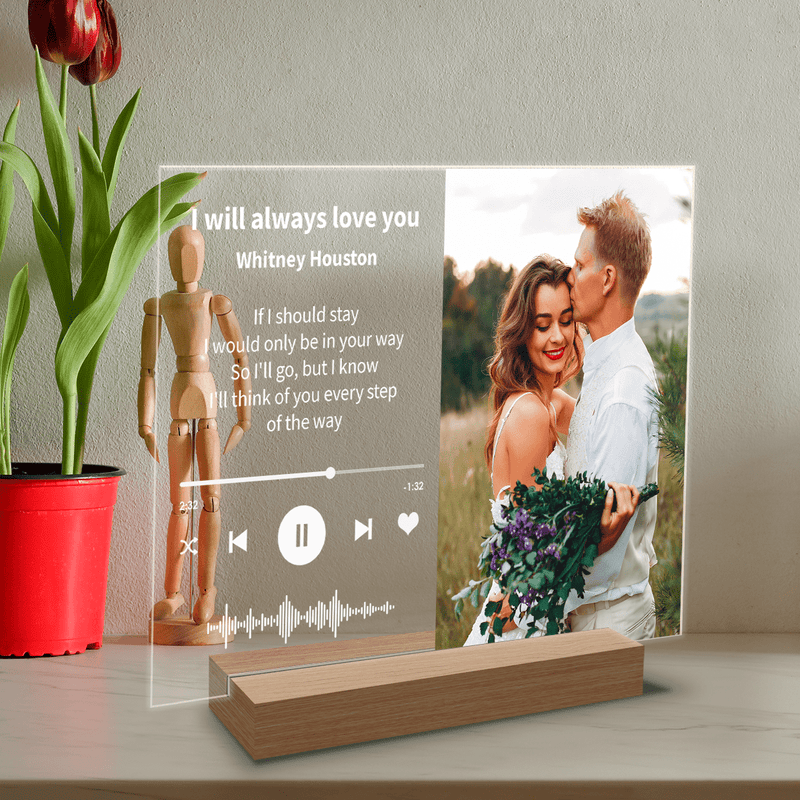 Unser Jahr Spotify - Druck auf Glas, personalisiertes Geschenk für Paare - Adamell.de