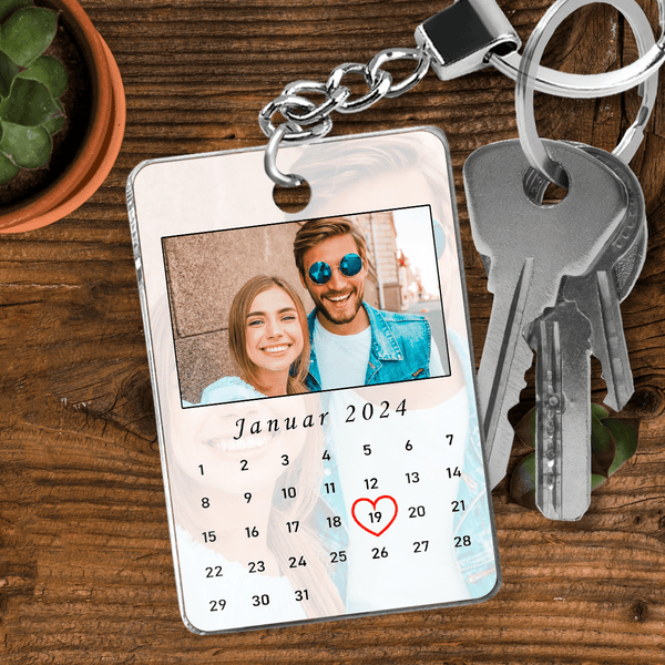 Unser Jubiläum - Schlüsselanhänger, personalisiertes Geschenk für Paare - Adamell.de