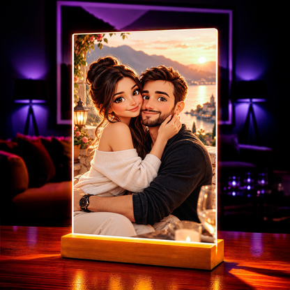 Geschenk für Paare – Porträt auf Acrylglas "Romantischer Sonnenuntergang"