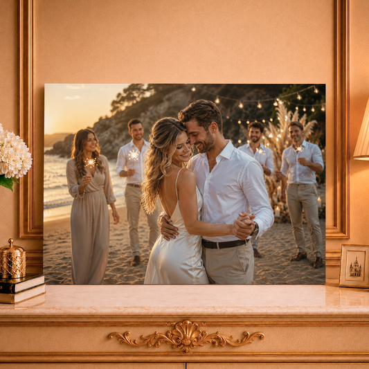 Magie der Sommernacht – Foto auf Leinwand, personalisiertes Geschenk für Paar