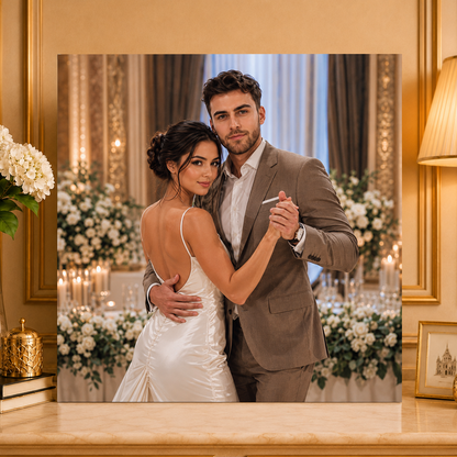 Hochzeitstanz - Druck auf Leinwand, personalisiertes Geschenk für Paar