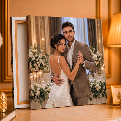 Hochzeitstanz - Druck auf Leinwand, personalisiertes Geschenk für Paar