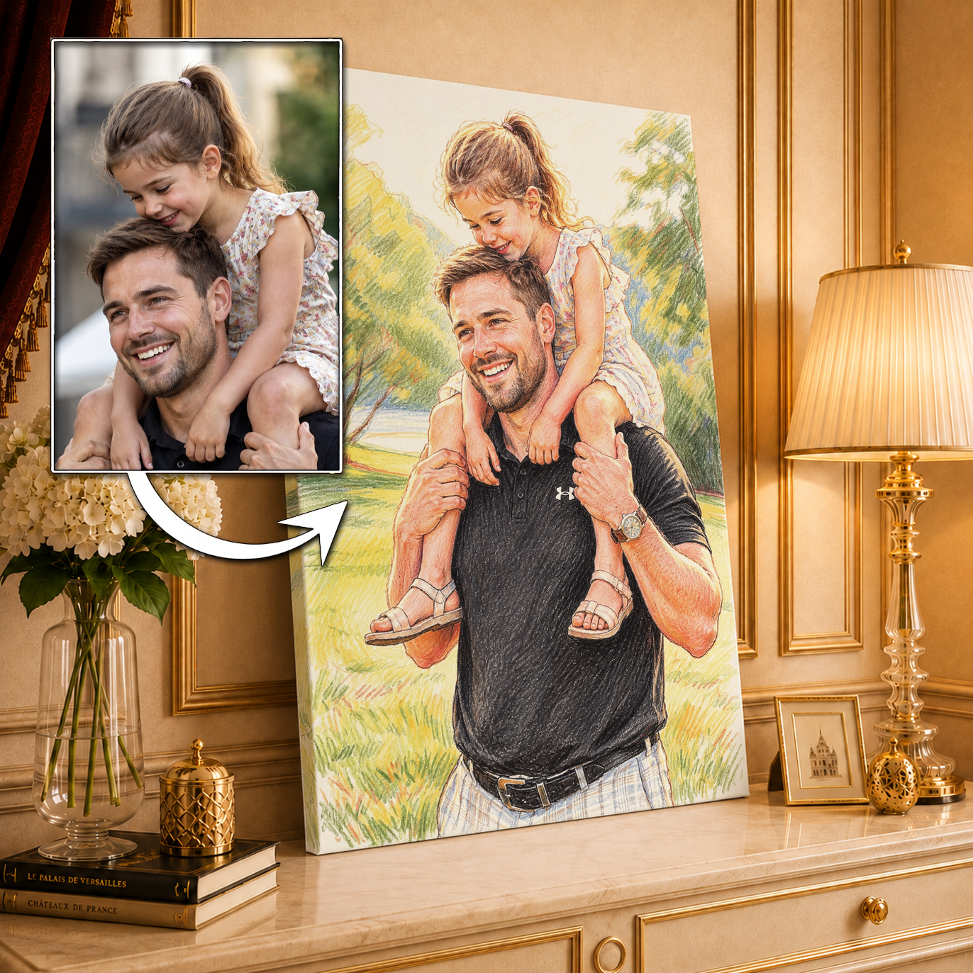 Unbeschwerte Momente - Druck auf Leinwand, personalisiertes Geschenk
