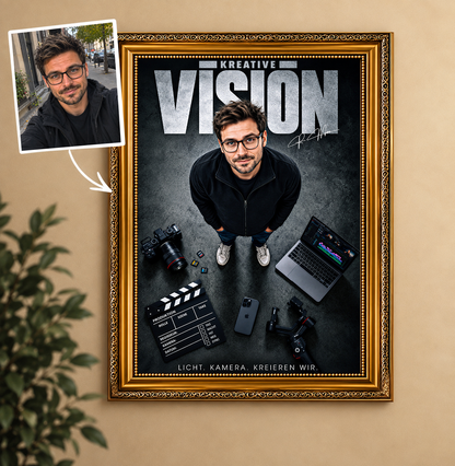 Vision des Schöpfers: Geschenk für Onkel – Porträt auf Leinwand