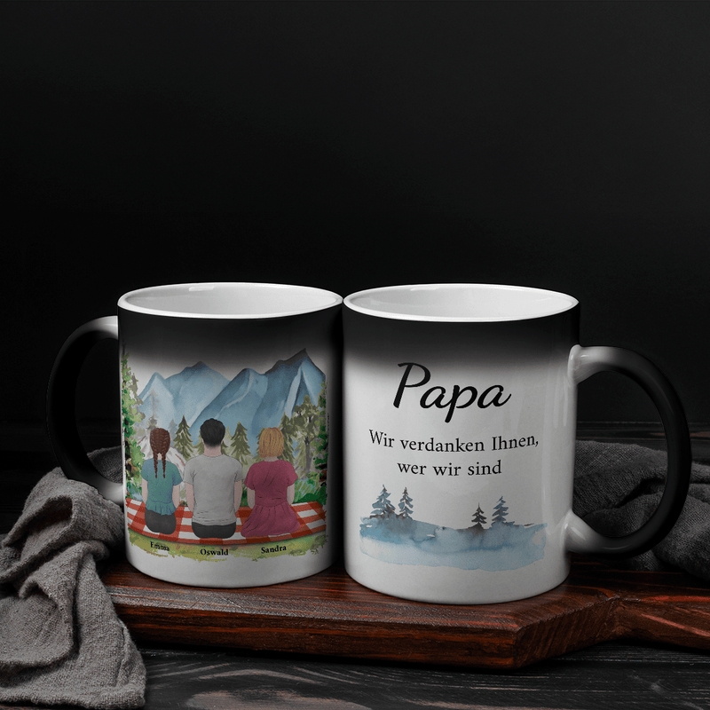 Vielen Dank, Papa - 1x Bedruckte Zaubertasse, personalisiertes Geschenk für Papa - Adamell.de