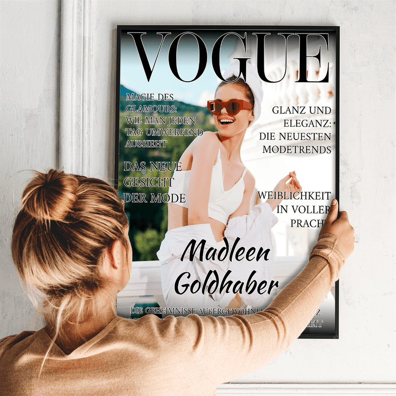 Vogue - Poster, personalisiertes Geschenk für Frau - Adamell.de