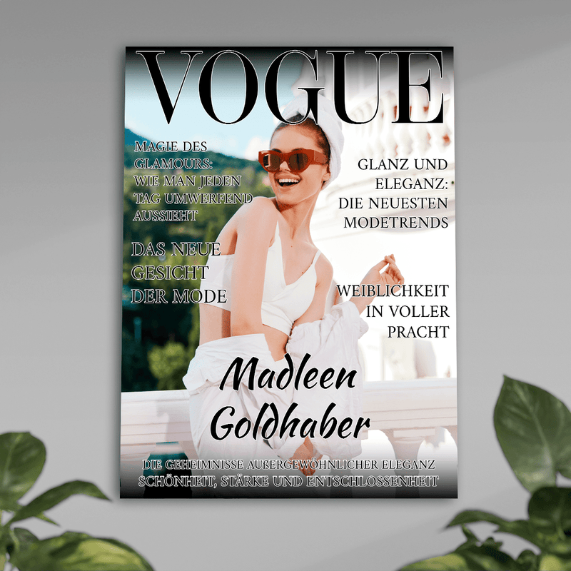 Vogue - Poster, personalisiertes Geschenk für Frau - Adamell.de