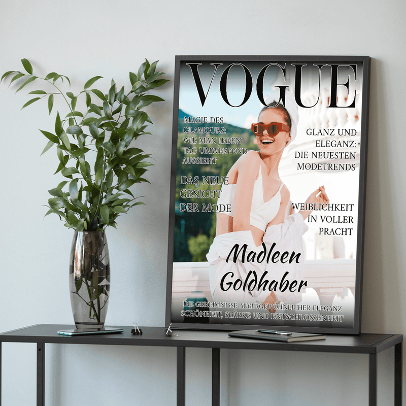 Vogue - Poster, personalisiertes Geschenk für Frau - Adamell.de