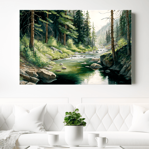 Waldlandschaft - Bild auf Leinwand, originelles Geschenk für Frau - Adamell.de