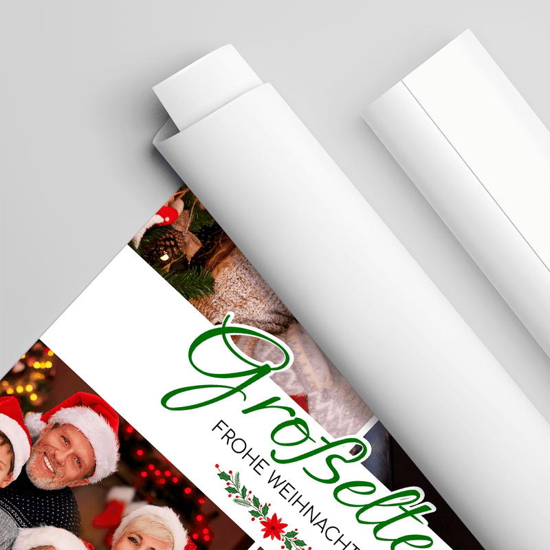 Weihnachtscollage der Großeltern - Poster, personalisiertes Geschenk für Großeltern - Adamell.de