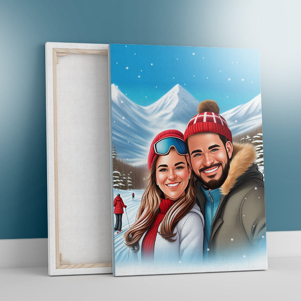 Wie gemalt - Druck auf Leinwand, personalisiertes Geschenk für Paare - Adamell.de