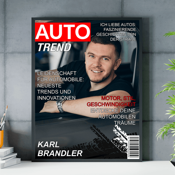 Zeitschrift Automotive - Poster, personalisiertes Geschenk für Fahrer - Adamell.de