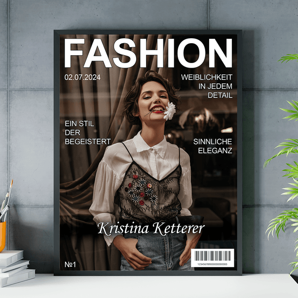 Zeitschrift Fashion - Poster, personalisiertes Geschenk für Freundin - Adamell.de