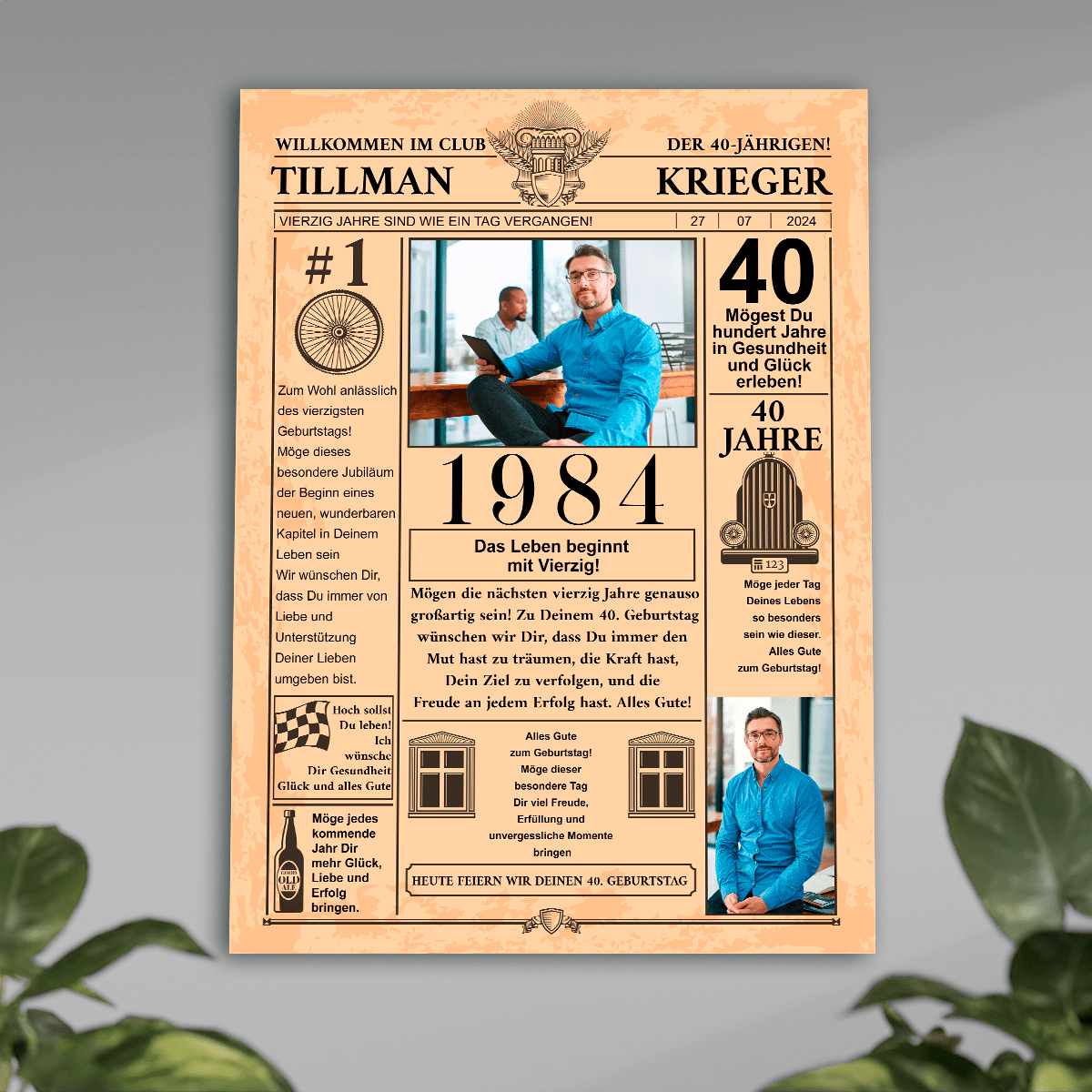 zum 40. geburtstag, Adamell.de