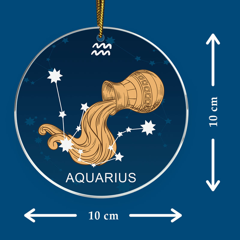 Zodiak wodnik - bombka choinkowa, spersonalizowany prezent dla mamy - Adamell.de