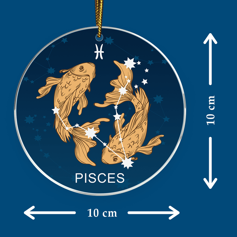 Zodiakalne ryby - bombka choinkowa, spersonalizowany prezent dla żony - Adamell.de