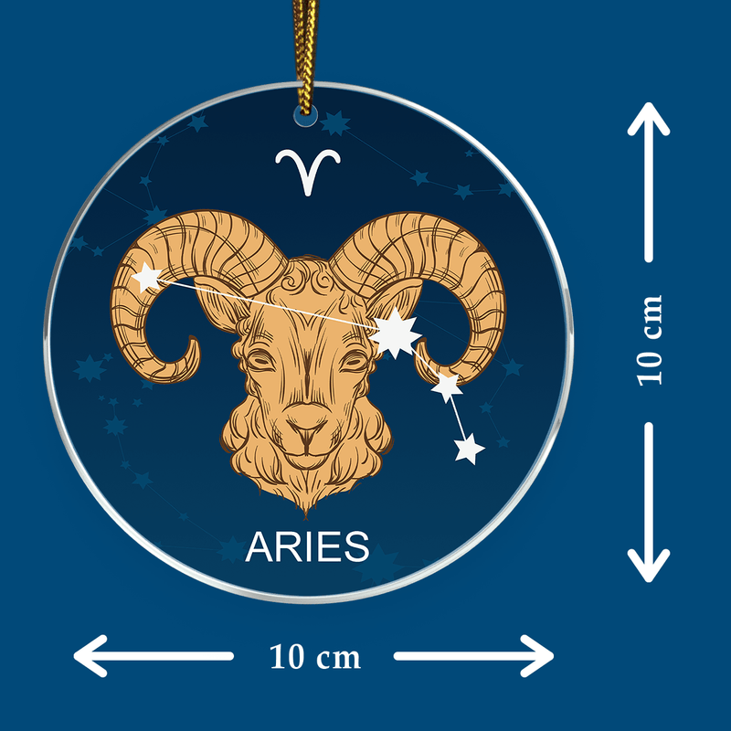 Zodiakalny baran - bombka choinkowa, spersonalizowany prezent dla taty - Adamell.de