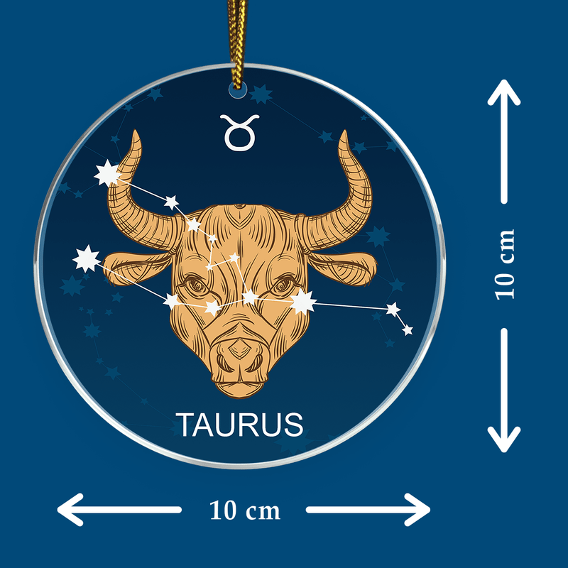 Zodiakalny byk - bombka choinkowa, spersonalizowany prezent dla chłopaka - Adamell.de