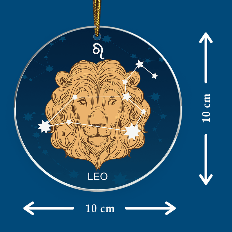 Zodiakalny lew - bombka choinkowa, spersonalizowany prezent dla dziecka - Adamell.de