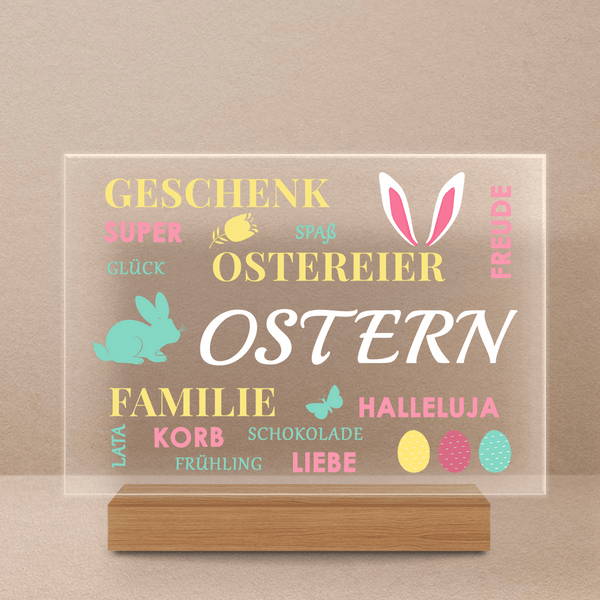 Zu Ostern - Druck auf Glas, personalisiertes Geschenk zu Ostern - Adamell.de