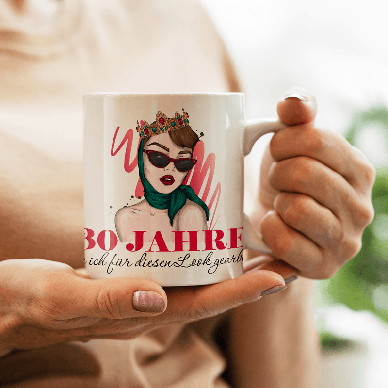 30 Jahre alte Frau - 1x bedruckte Tasse, personalisiertes Geschenk für Frau - Adamell.de