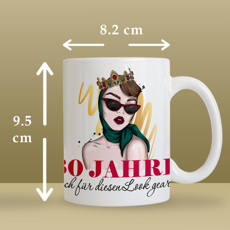 30 Jahre alte Frau - 1x bedruckte Tasse, personalisiertes Geschenk für Frau - Adamell.de