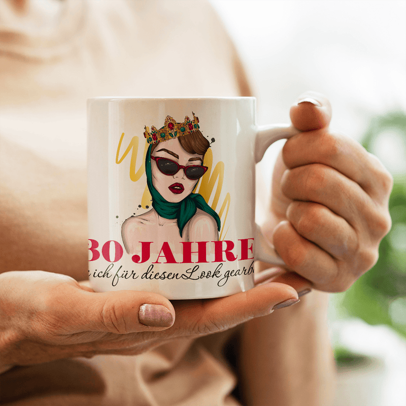 30 Jahre alte Frau - 1x bedruckte Tasse, personalisiertes Geschenk für Frau - Adamell.de