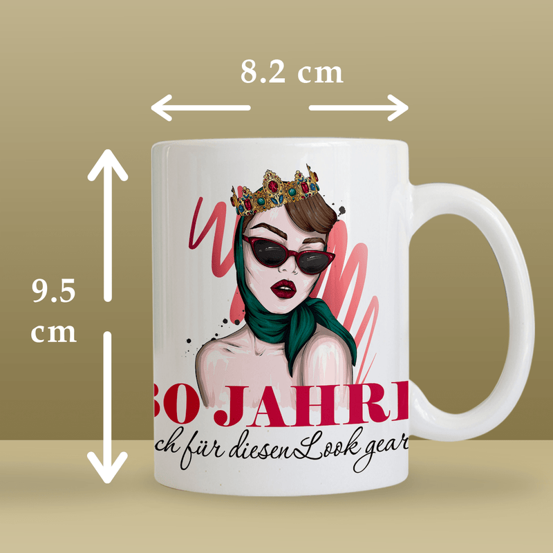 30 Jahre alte Frau - 1x bedruckte Tasse, personalisiertes Geschenk für Frau - Adamell.de