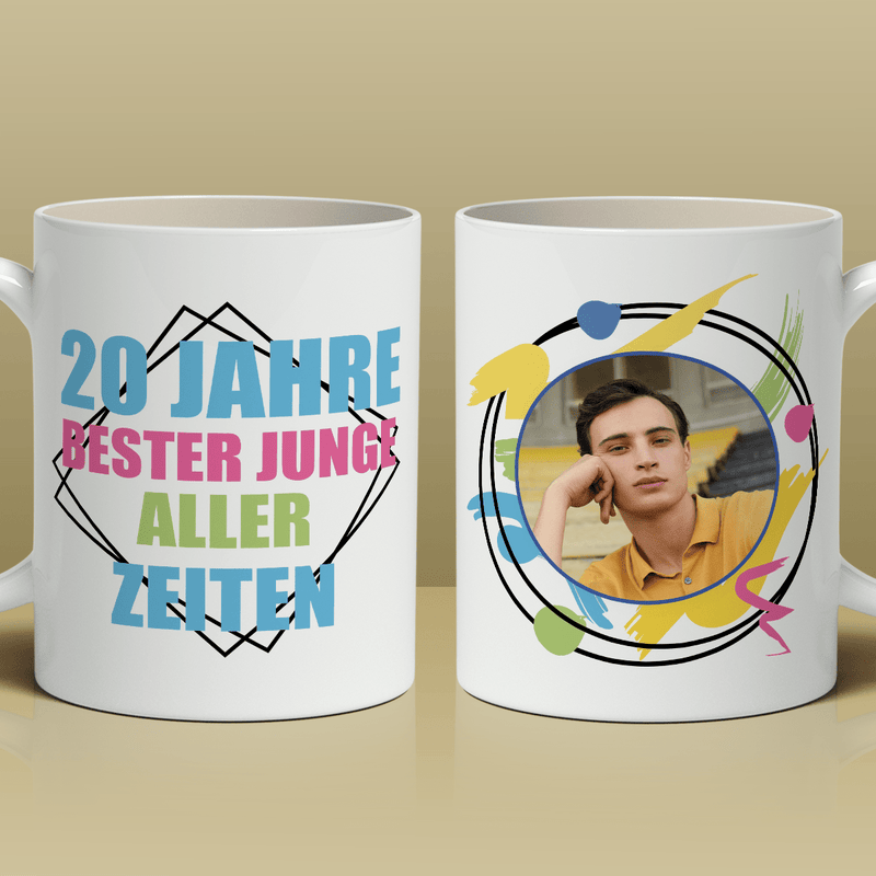 Bester Junge aller Zeiten - 1x Bedruckte Tasse, personalisiertes Geschenk für Mann - Adamell.de