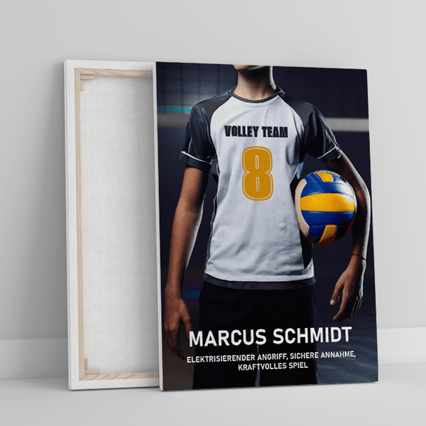 Bester Spieler - Druck auf Leinwand, personalisiertes Geschenk für Mann - Adamell.de