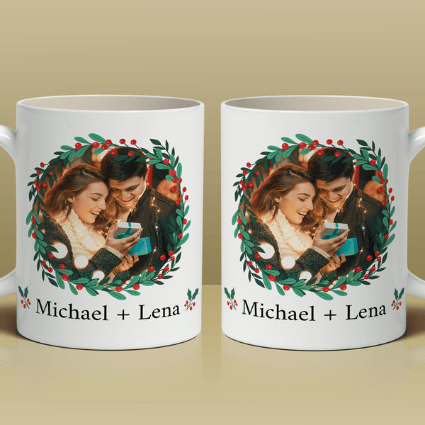 Das Paar zu Weihnachten - 1 x Bedruckte Tasse, personalisiertes Geschenk - Adamell.de