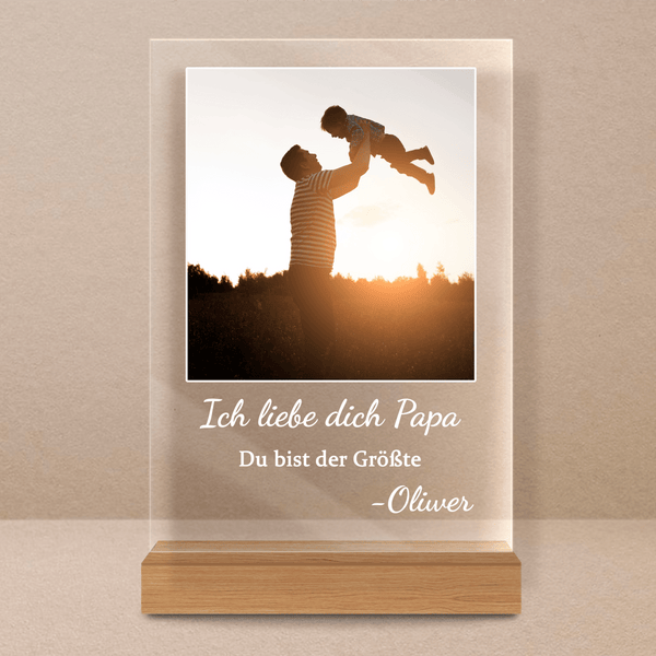 Der tollste Vater - Druck auf Glas, personalisiertes Geschenk für Papa - Adamell.de