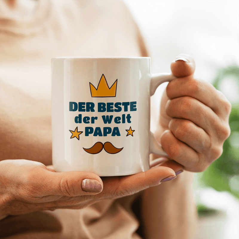 Die Besten der Welt - 1x bedruckte Tasse, personalisiertes Geschenk für Papa - Adamell.de