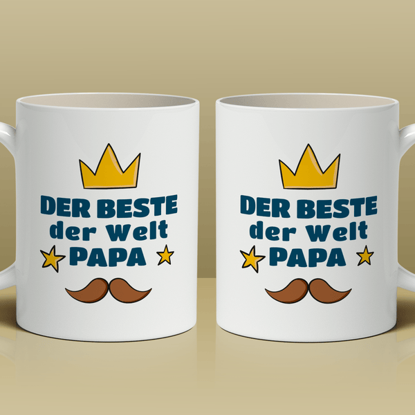 Die Besten der Welt - 1x bedruckte Tasse, personalisiertes Geschenk für Papa - Adamell.de